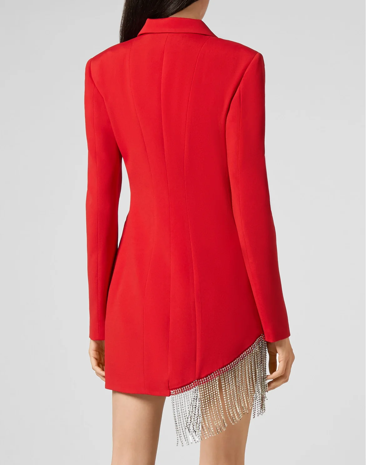Blazer Dress Fringe, цвет: Красный