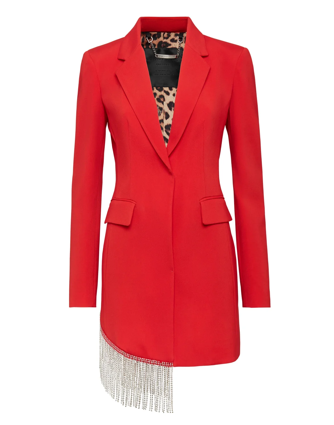 Blazer Dress Fringe, цвет: Красный