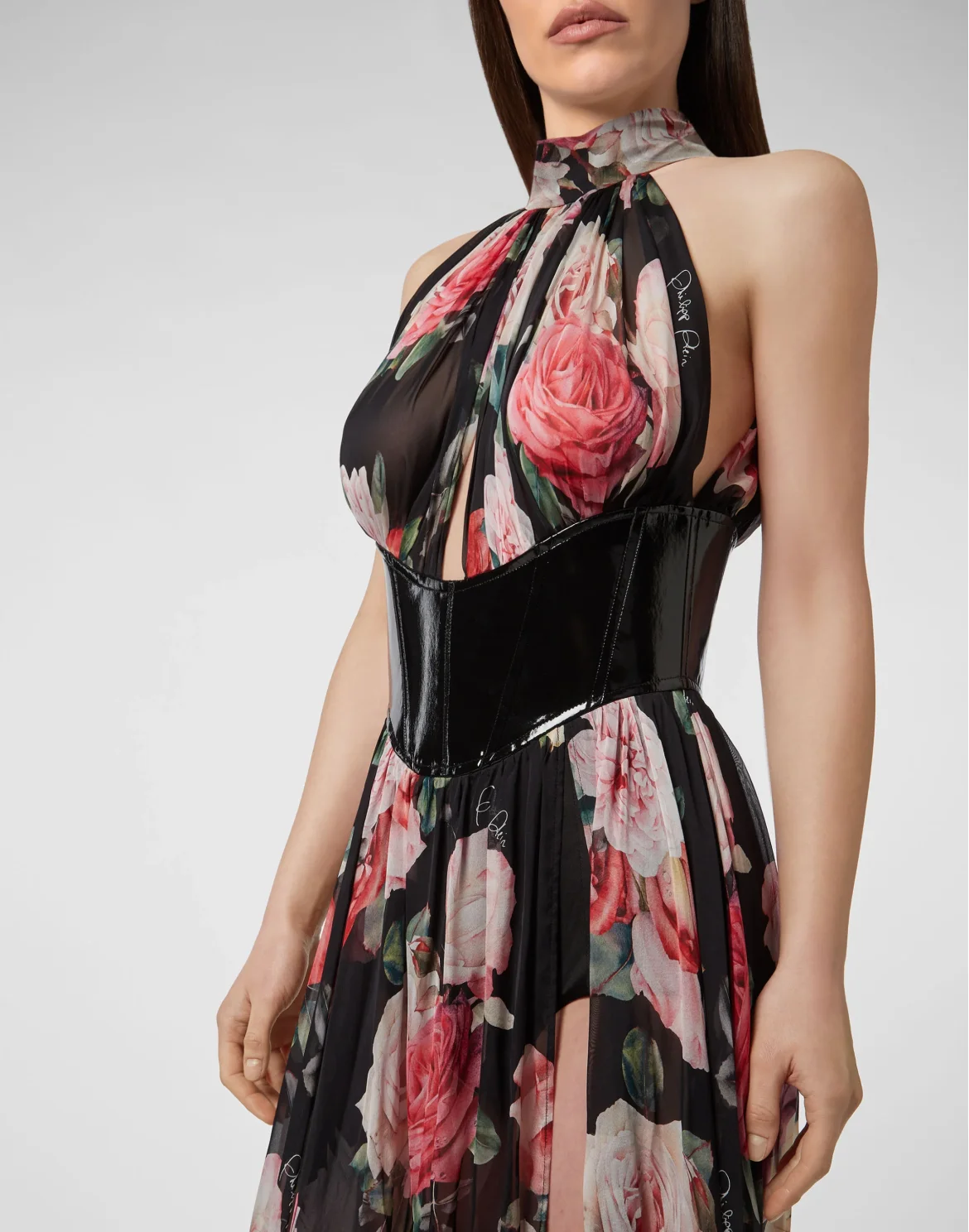 Long Dress Vittoria  Flowers, цвет: Черный