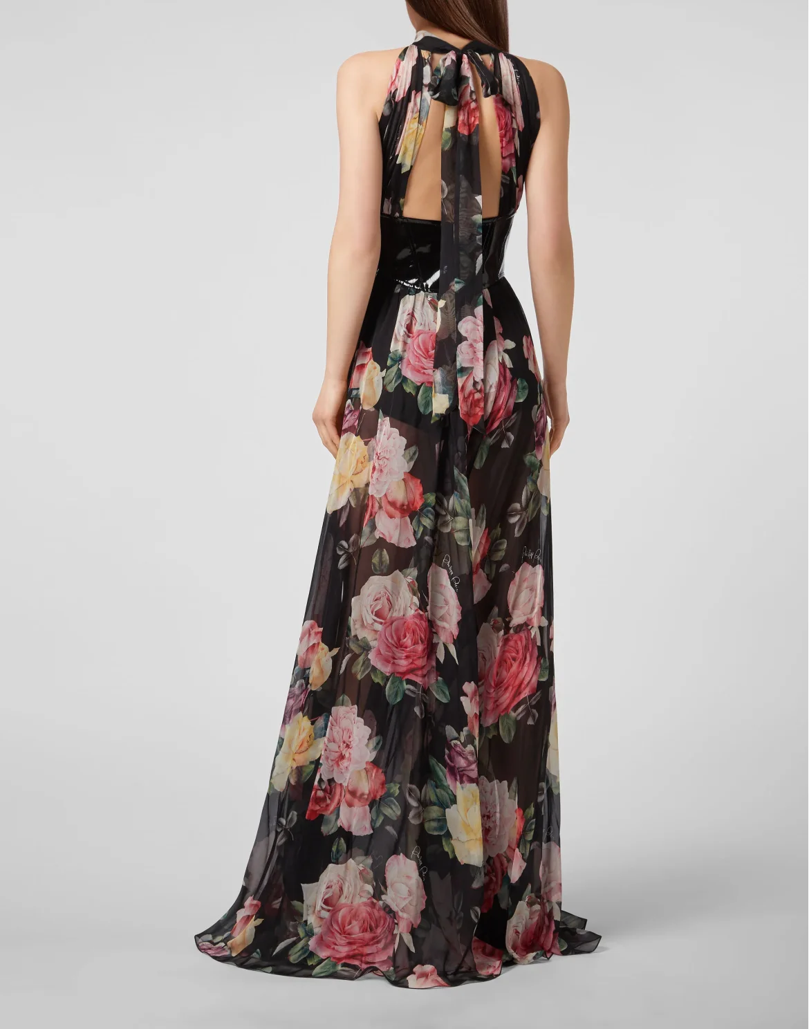 Long Dress Vittoria  Flowers, цвет: Черный