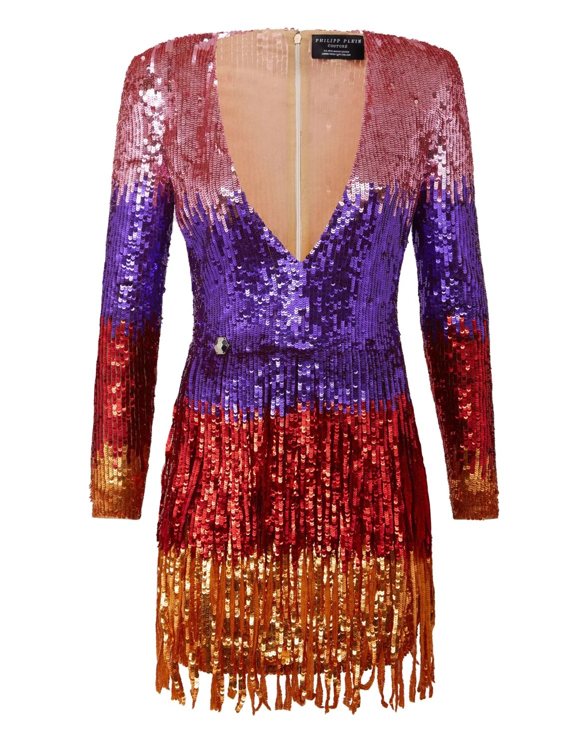 Rea Short Dress Fringe, цвет: Мультиколор
