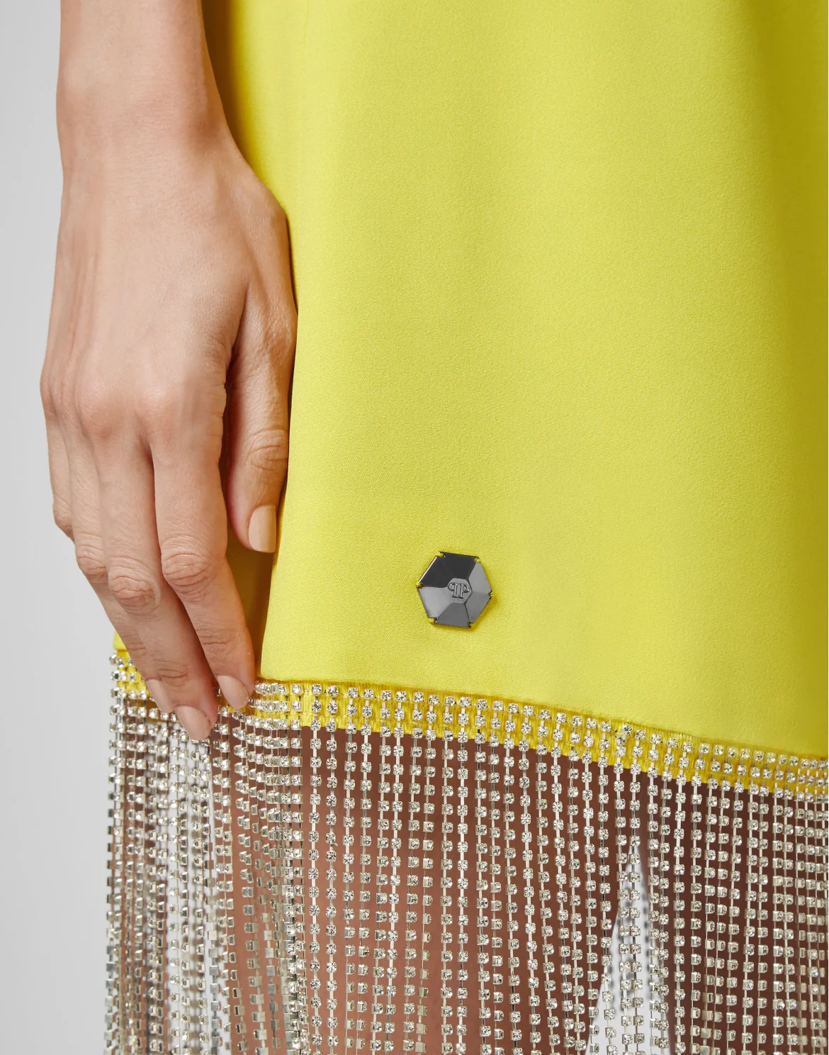 Short Full Color Crystal  Skirt Fringe, цвет: Желтый