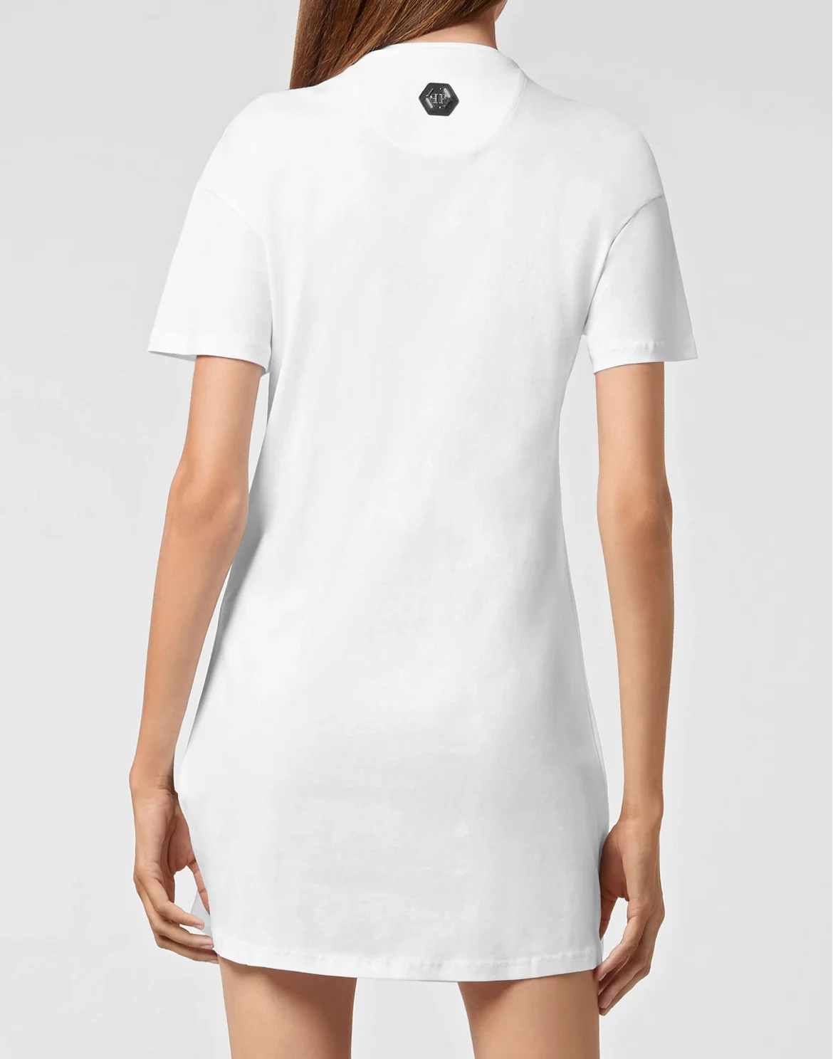 T-Shirt Short Dresses Classic Skull strass, цвет: Белый