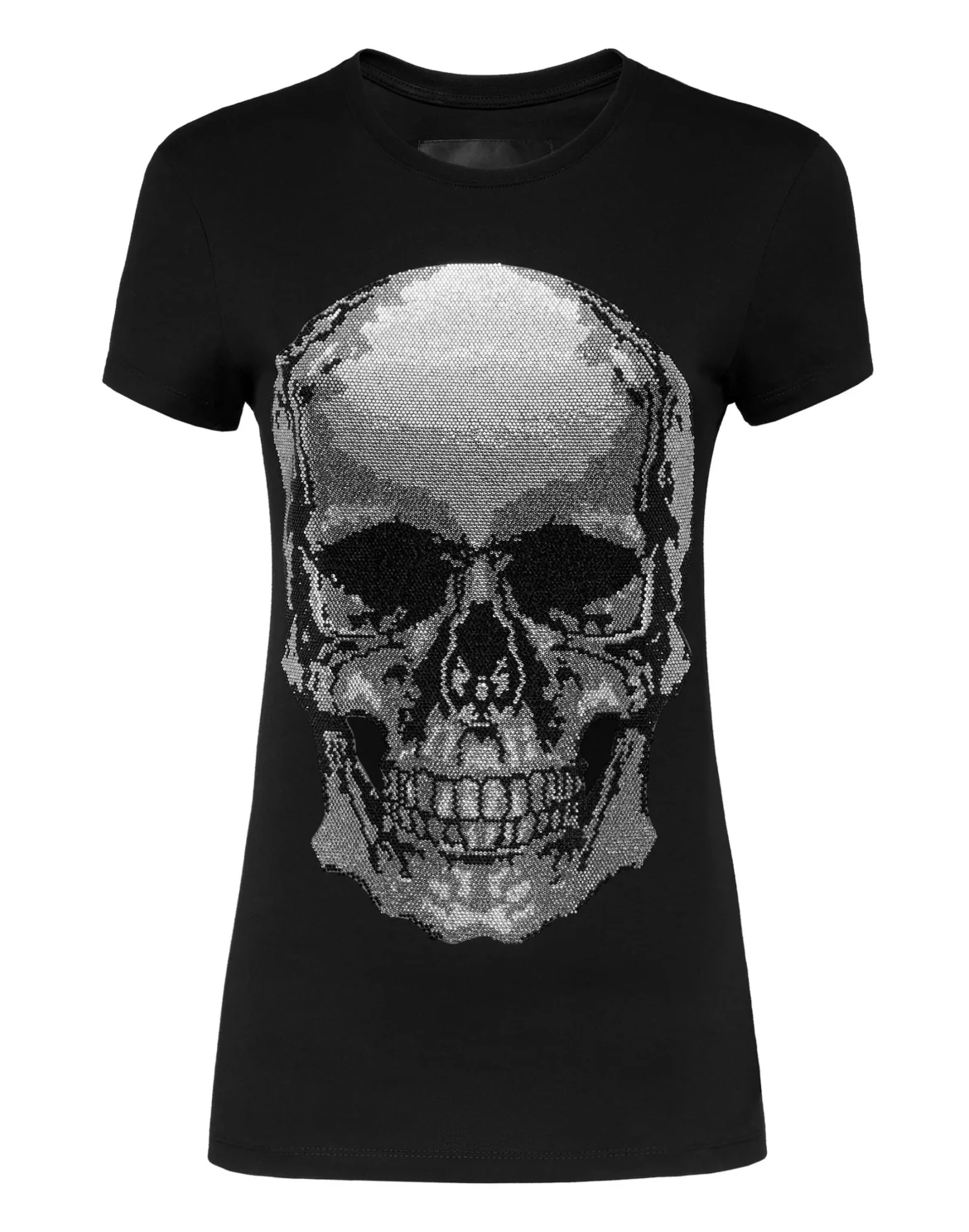 T-shirt Round Neck SS Classic Skull strass, цвет: Черный