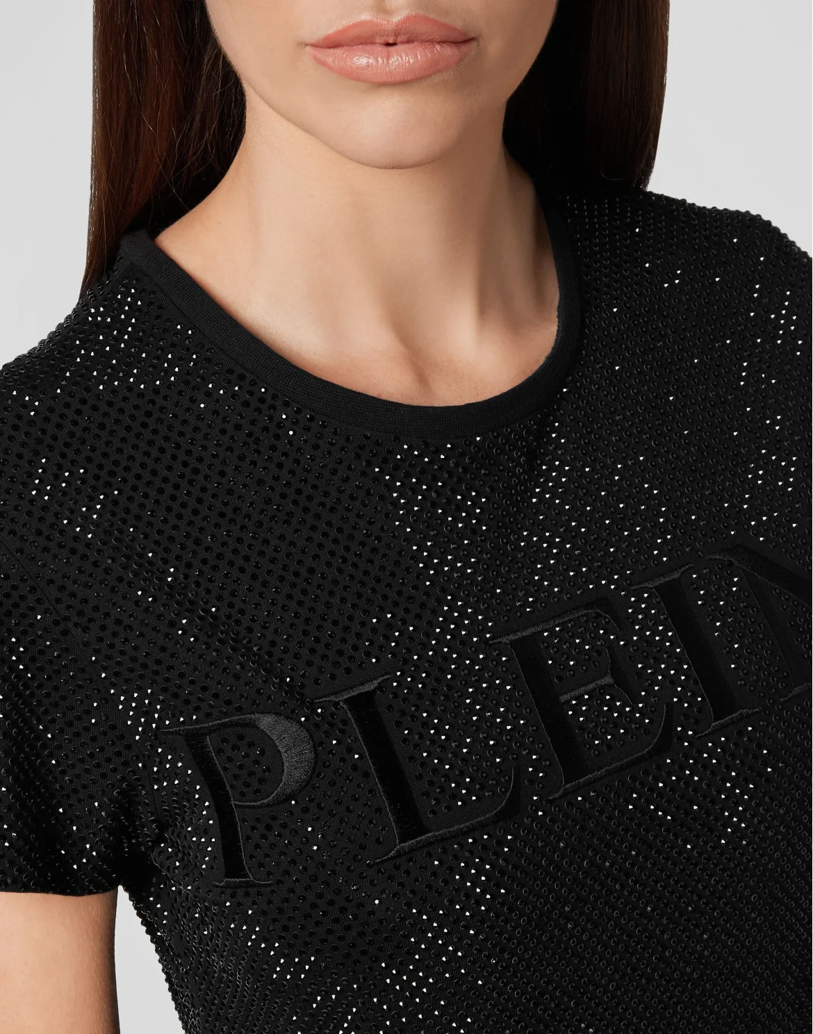T-shirt Round Neck SS Crystal Plein, цвет: Черный