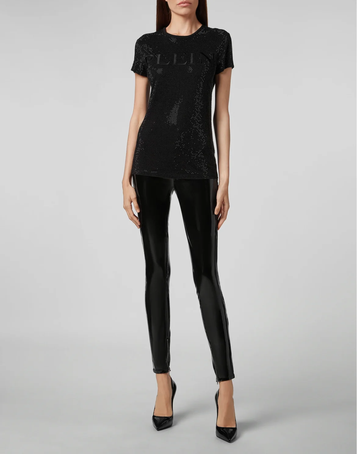 T-shirt Round Neck SS Crystal Plein, цвет: Черный