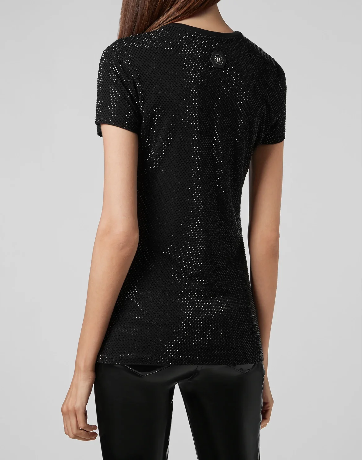 T-shirt Round Neck SS Crystal Plein, цвет: Черный