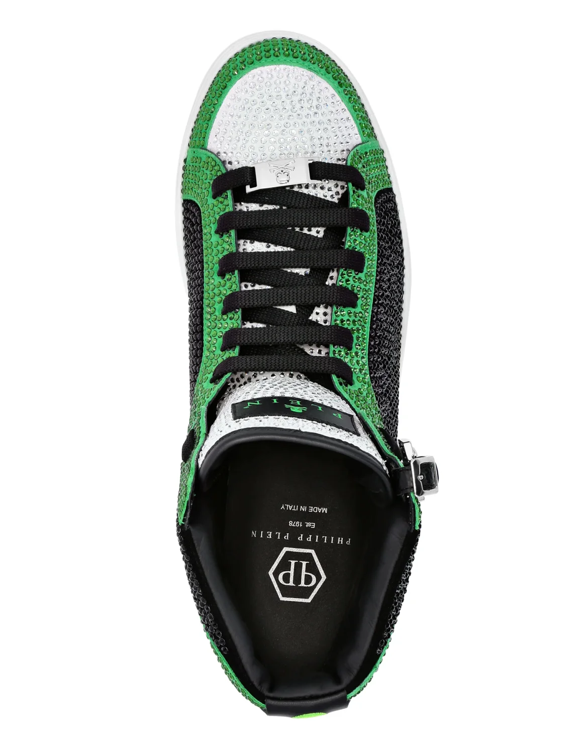 MONEY BEAST Hi-Top crystal  Flame, цвет: Зеленый