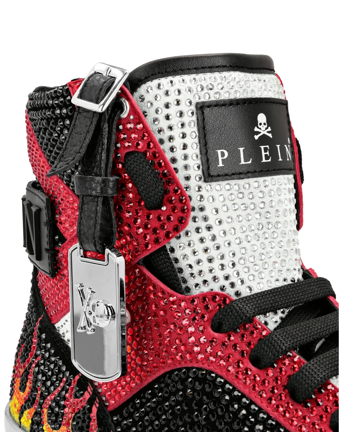 MONEY BEAST Hi-Top crystal  Flame, цвет: Красный