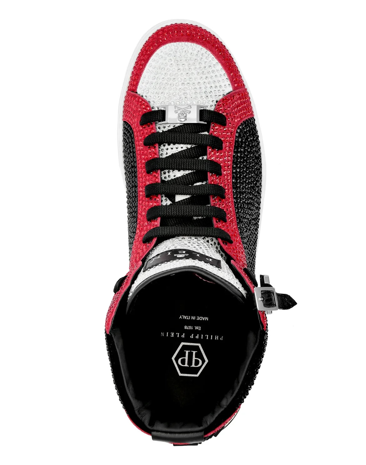 MONEY BEAST Hi-Top crystal  Flame, цвет: Красный