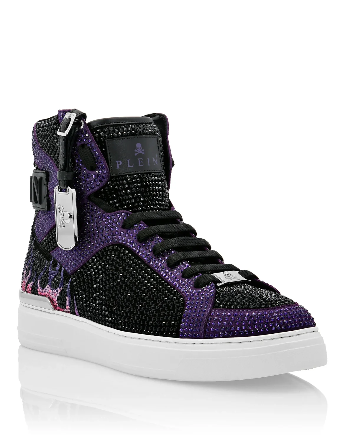MONEY BEAST Hi-Top crystal  Flame, цвет: Фиолетовый