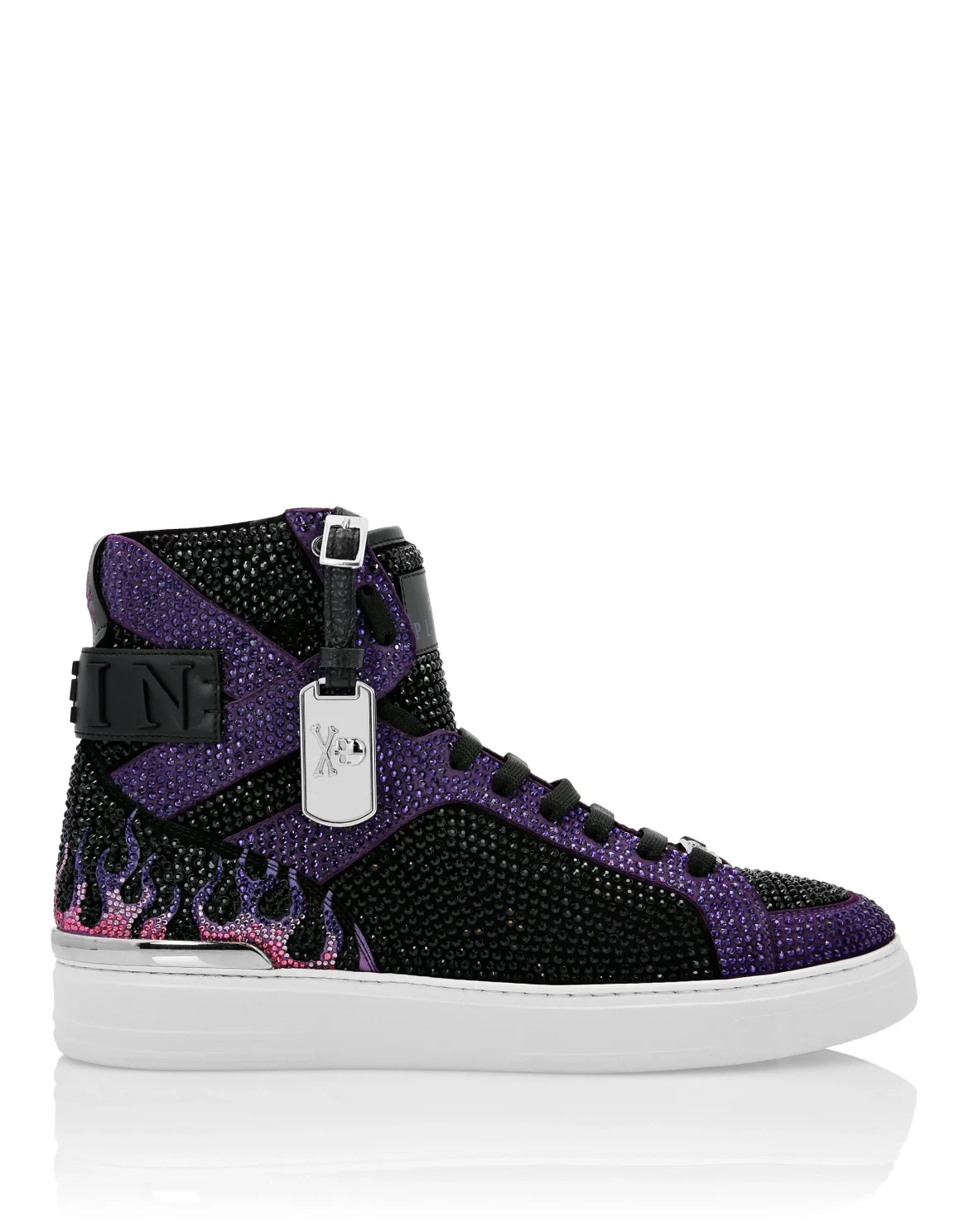 MONEY BEAST Hi-Top crystal  Flame, цвет: Фиолетовый