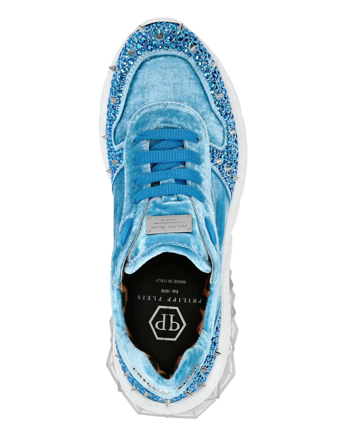 Runner velvet Studs, цвет: Голубой