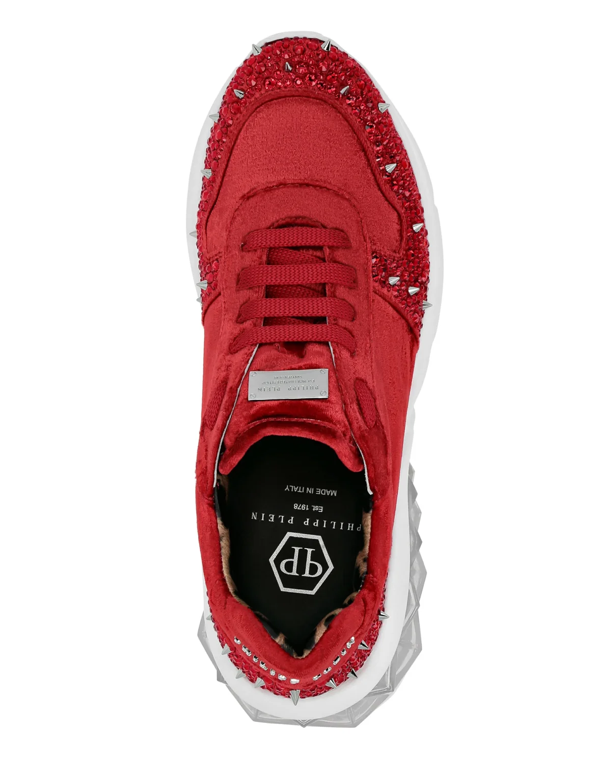 Runner velvet Studs, цвет: Красный