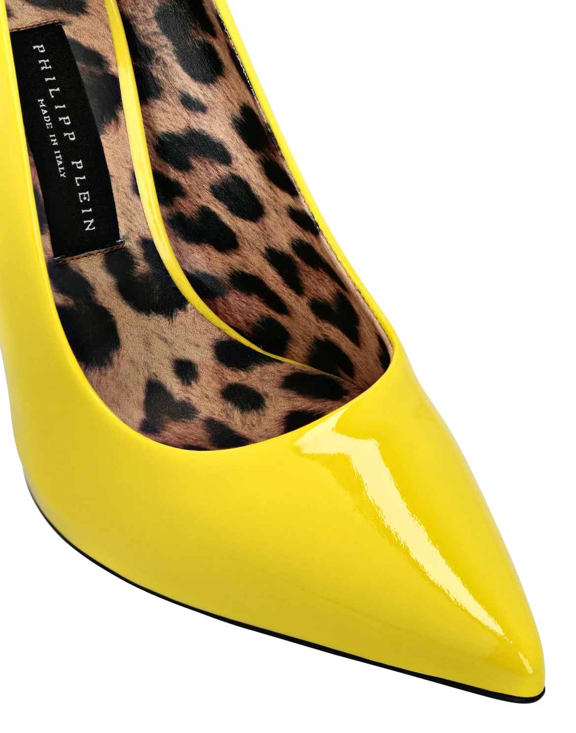 Skull Heel Patent Leather Pumps, цвет: Желтый