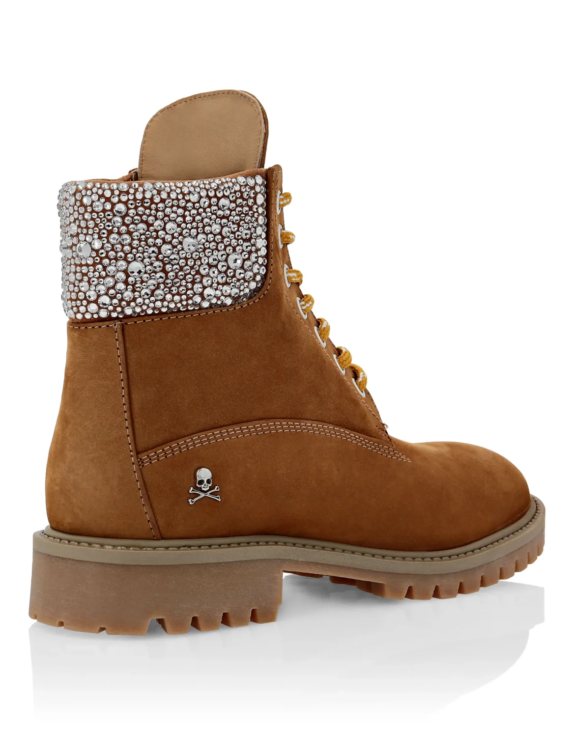 Nabuk Boots Low Flat Crystal The Hunter, цвет: Бежевый
