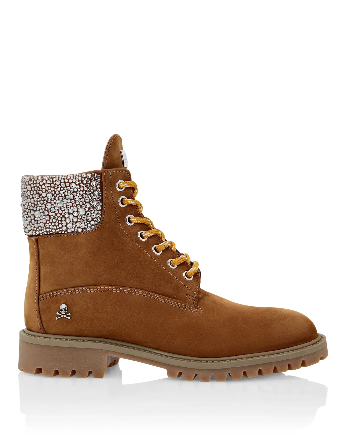 Nabuk Boots Low Flat Crystal The Hunter, цвет: Бежевый