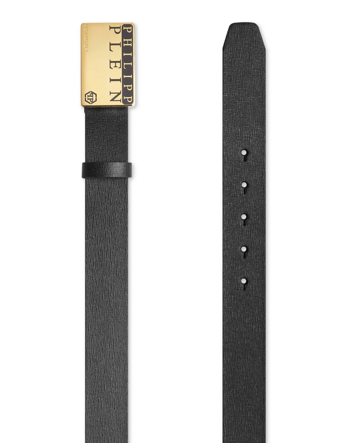 Leather Belt Philipp Plein TM, цвет: Черный