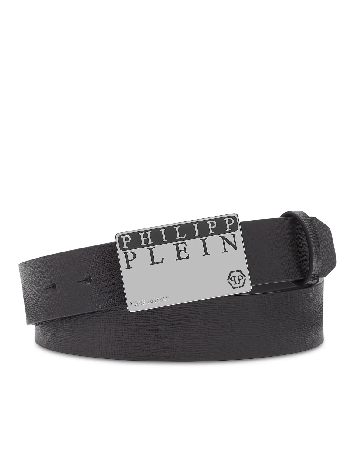 Leather Belt Philipp Plein TM, цвет: Черный