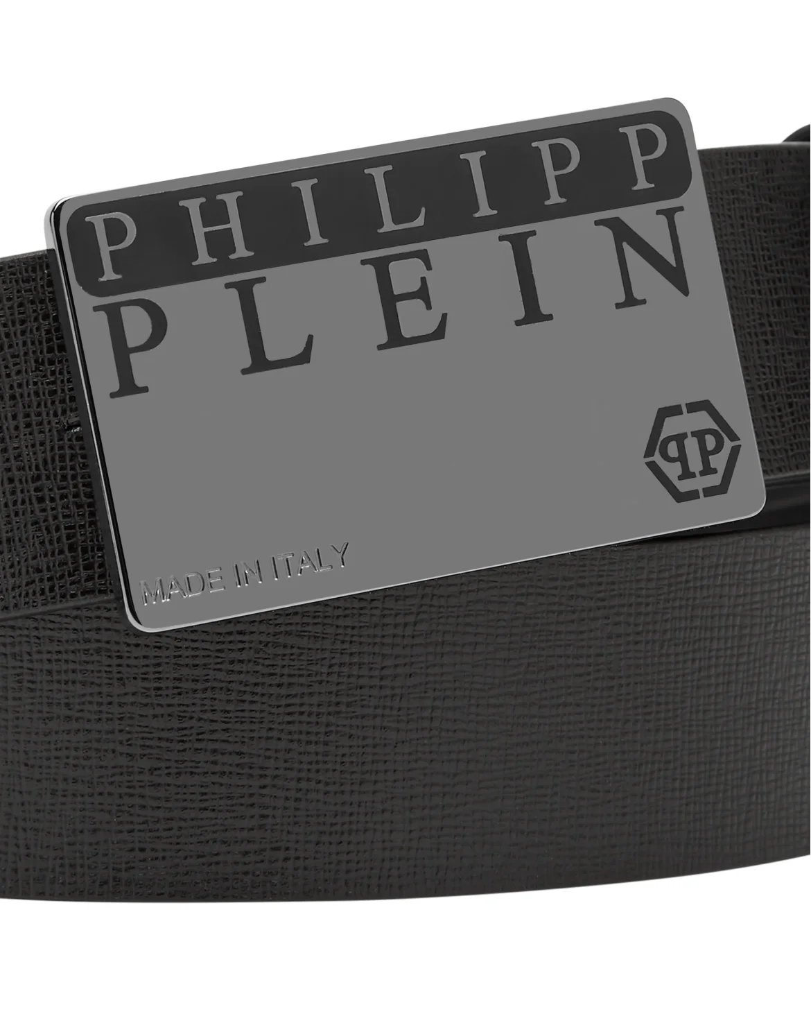 Leather Belt Philipp Plein TM, цвет: Черный