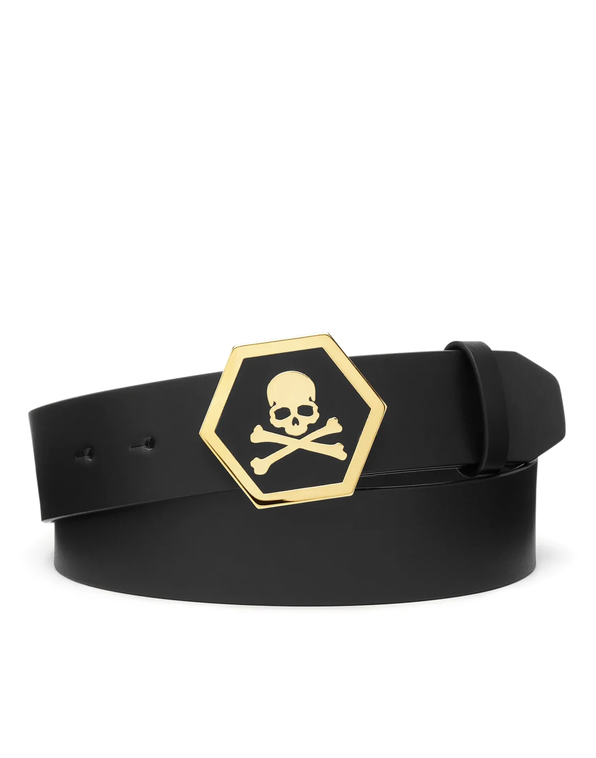 Leather Belt Skull, цвет: Черный