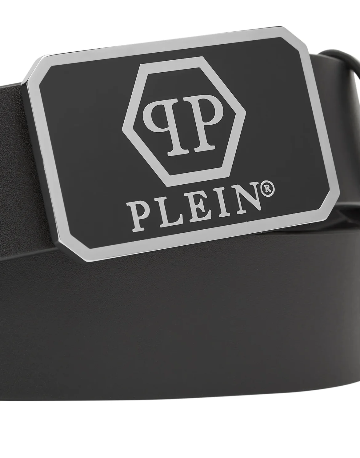 Leather Belt Hexagon, цвет: Черный