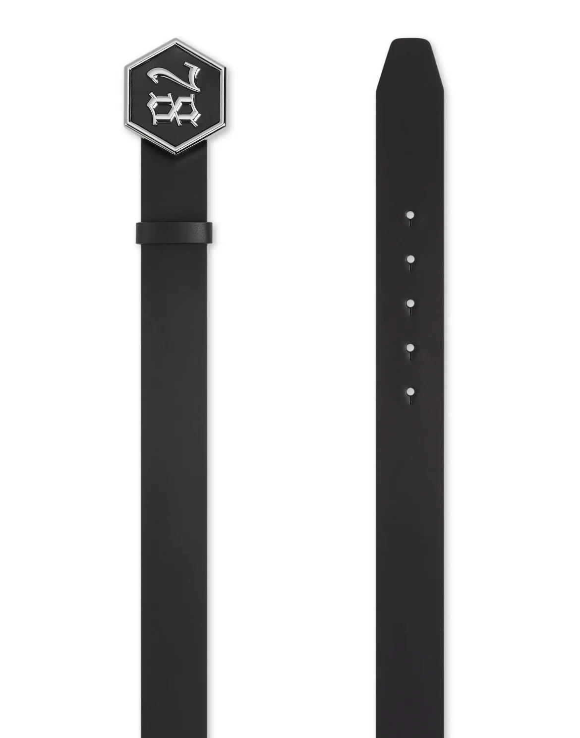 Leather Belt Gothic Plein, цвет: Черный