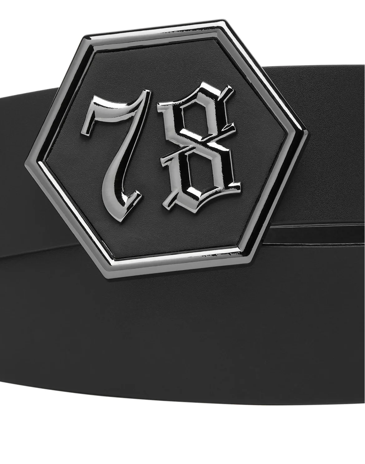 Leather Belt Gothic Plein, цвет: Черный