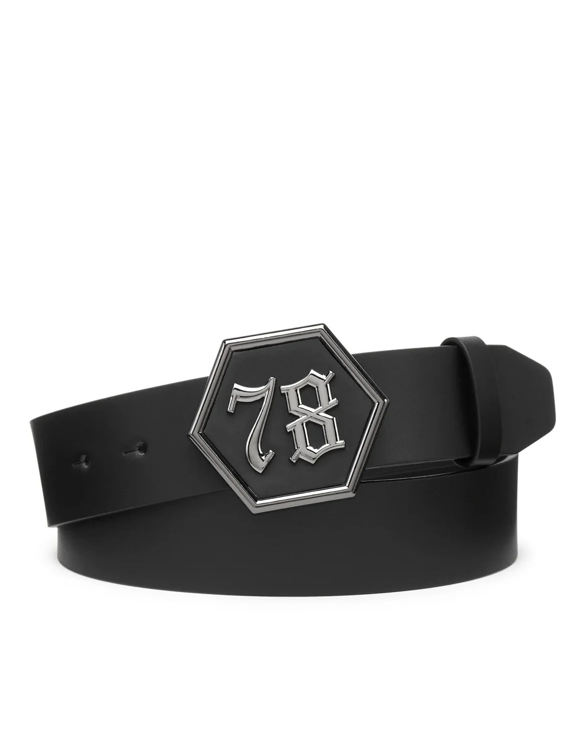Leather Belt Gothic Plein, цвет: Черный