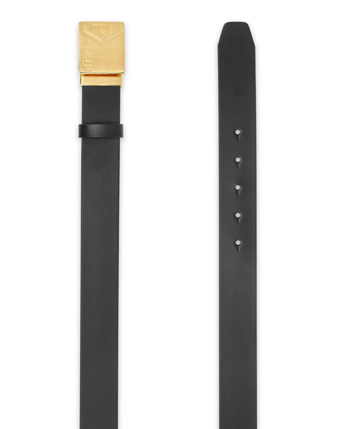Leather Belt Iconic Plein, цвет: Черный