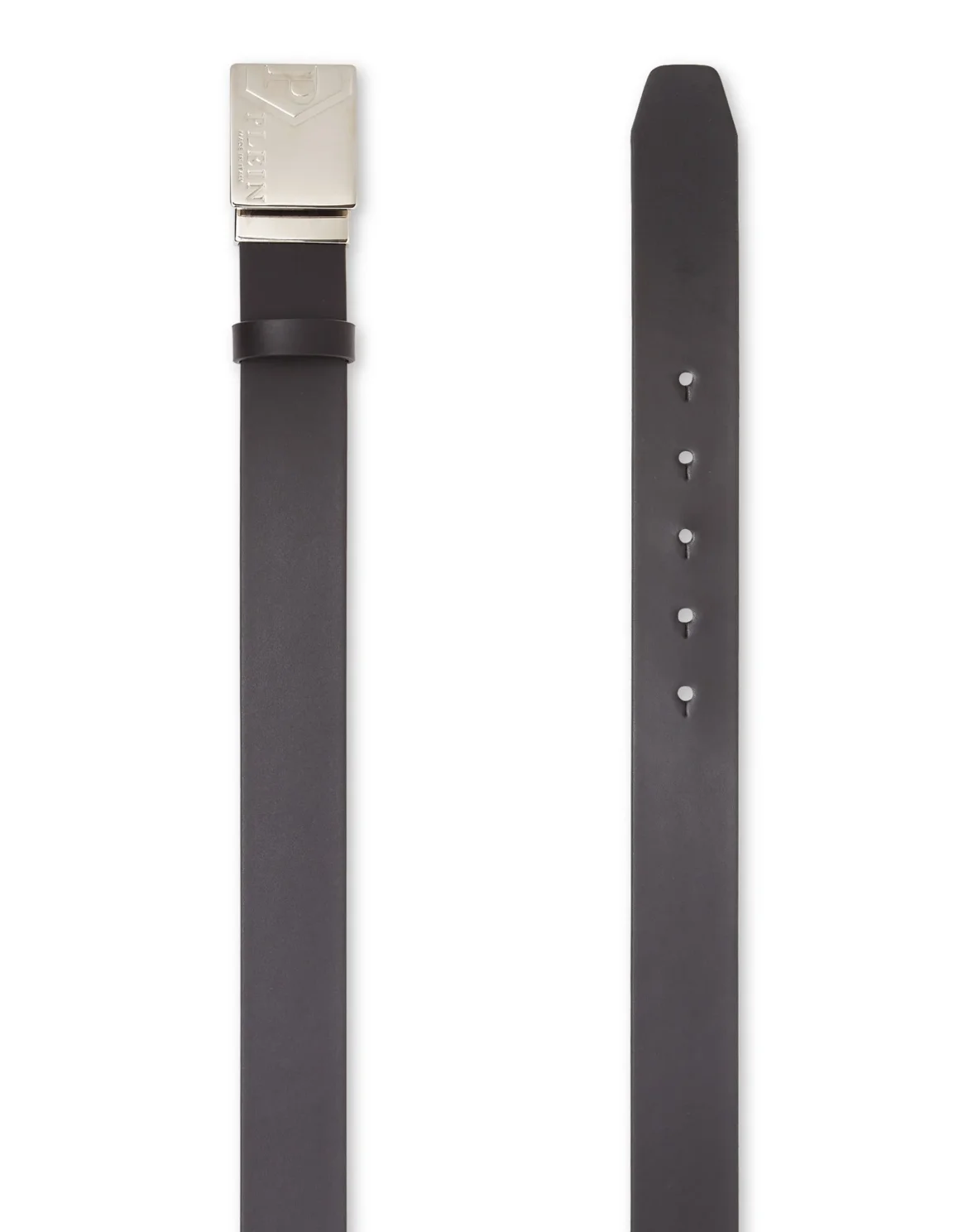 Leather Belt Iconic Plein, цвет: Черный