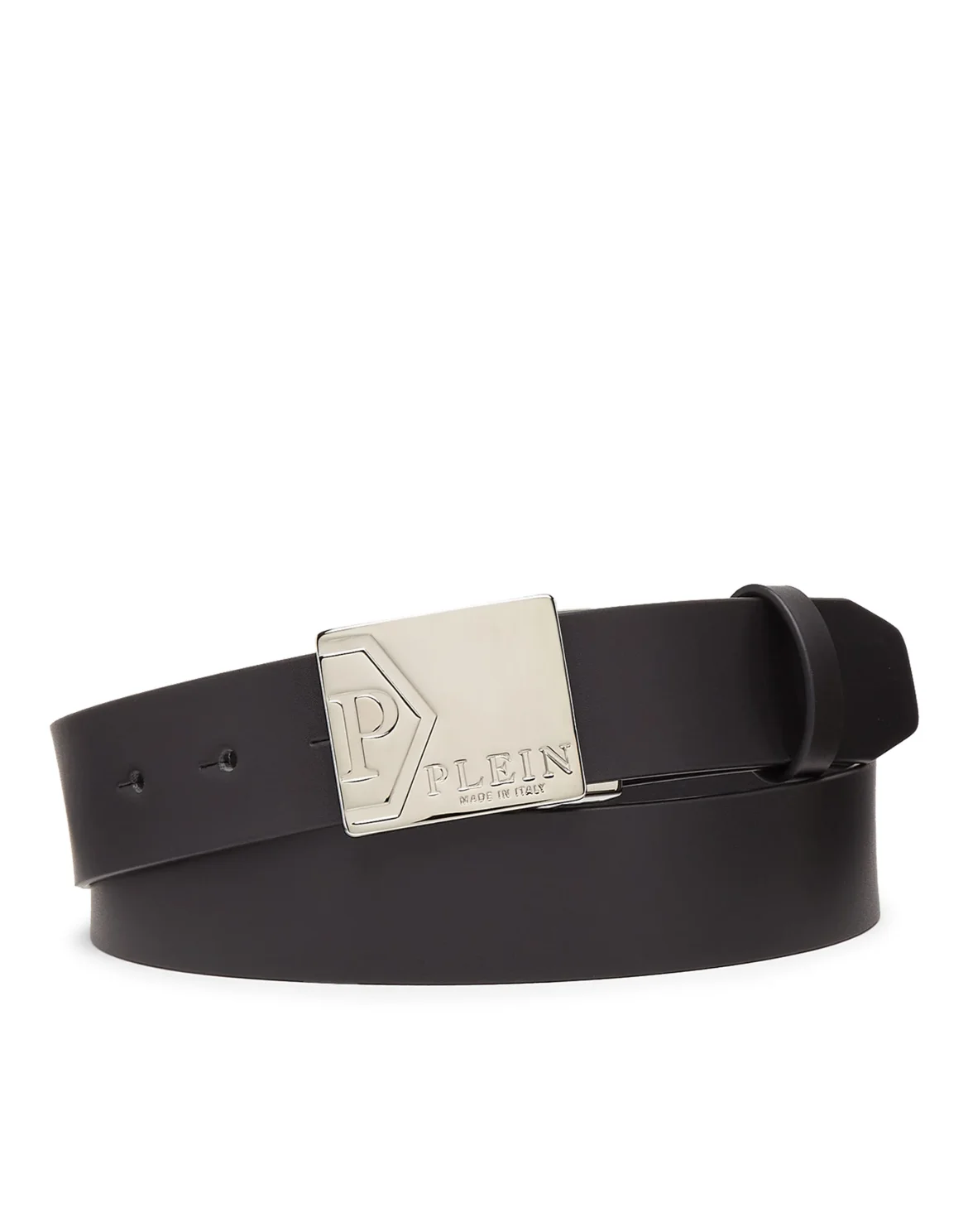 Leather Belt Iconic Plein, цвет: Черный
