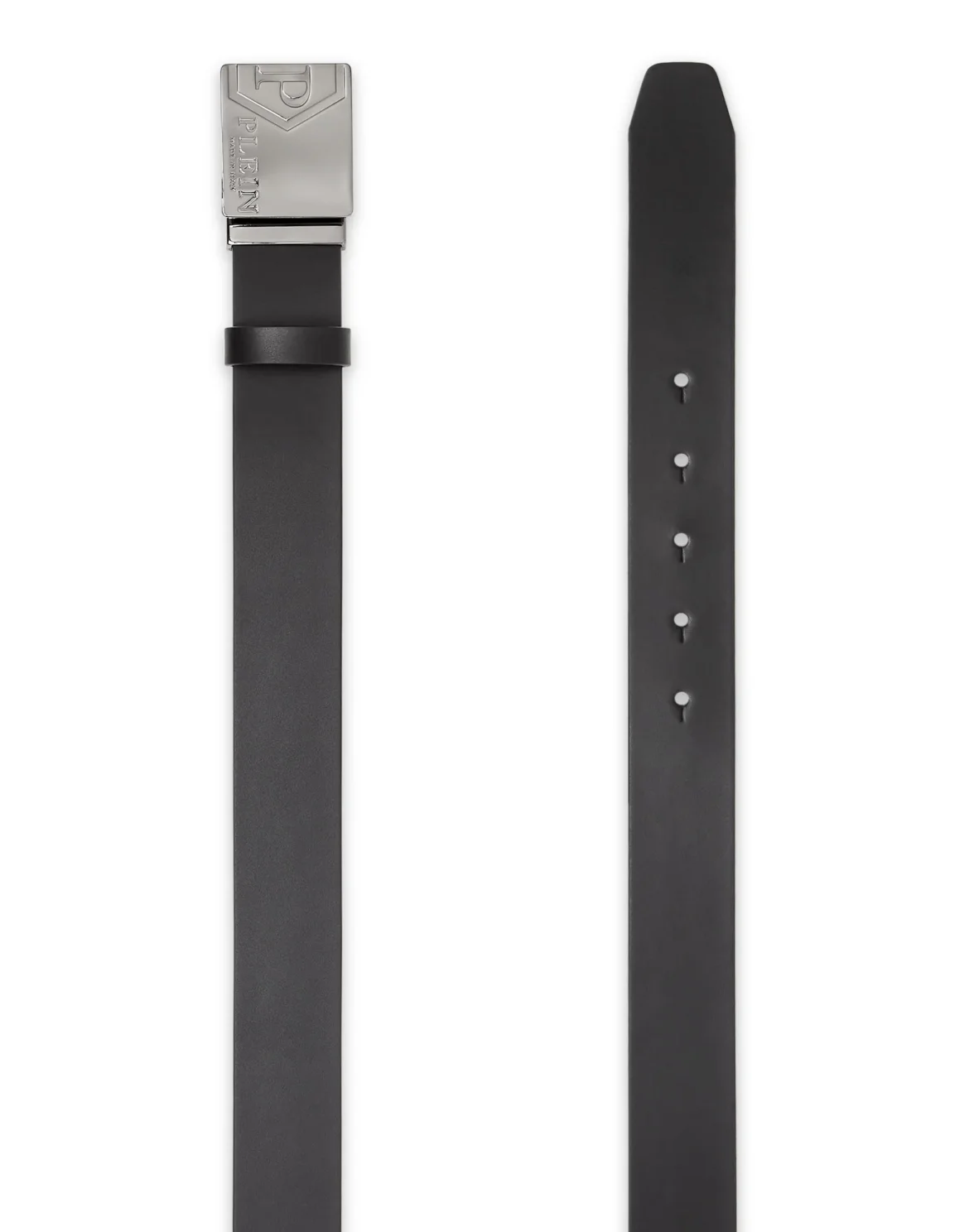 Leather Belt Iconic Plein, цвет: Черный