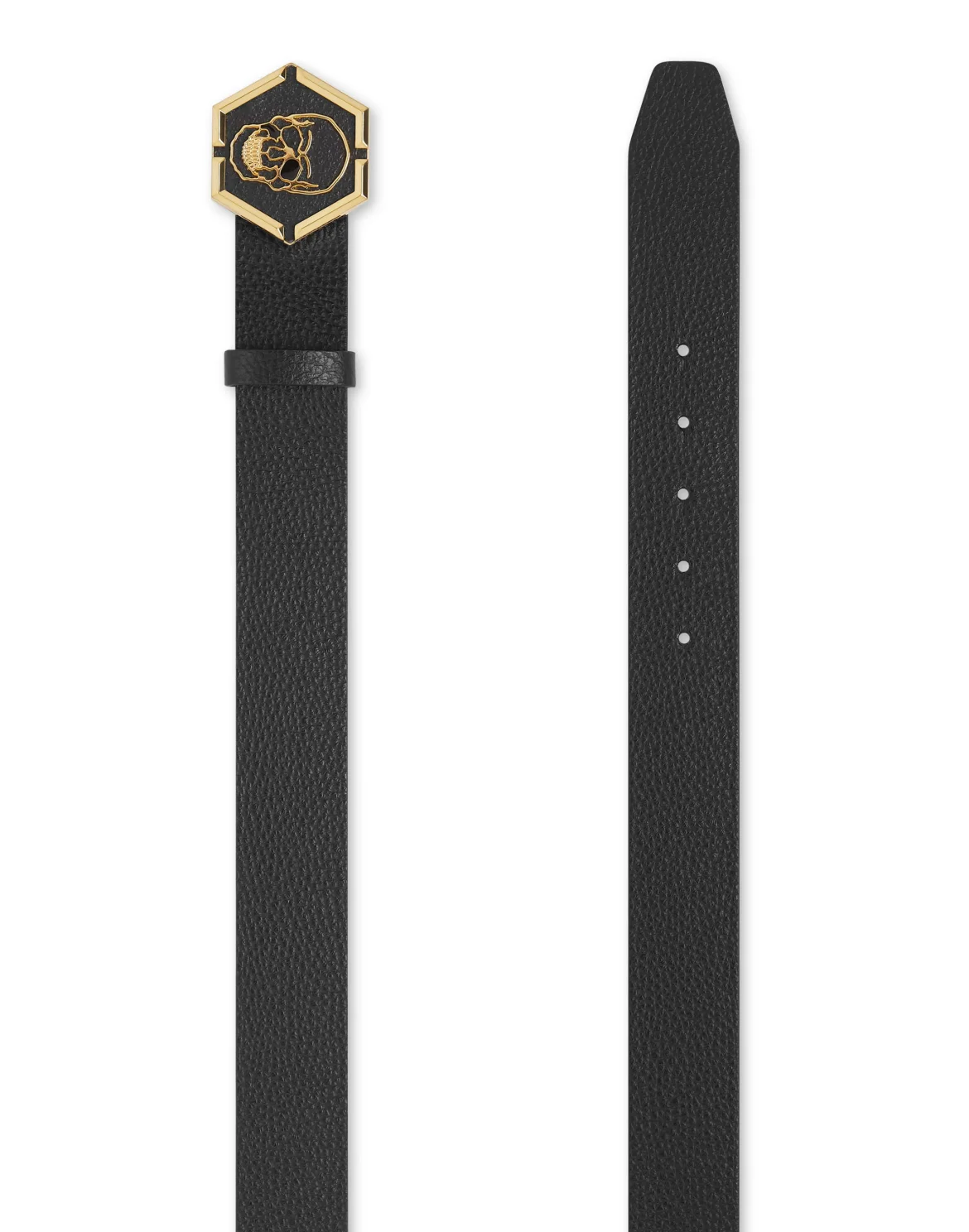 Leather Belt Iconic Plein, цвет: Черный
