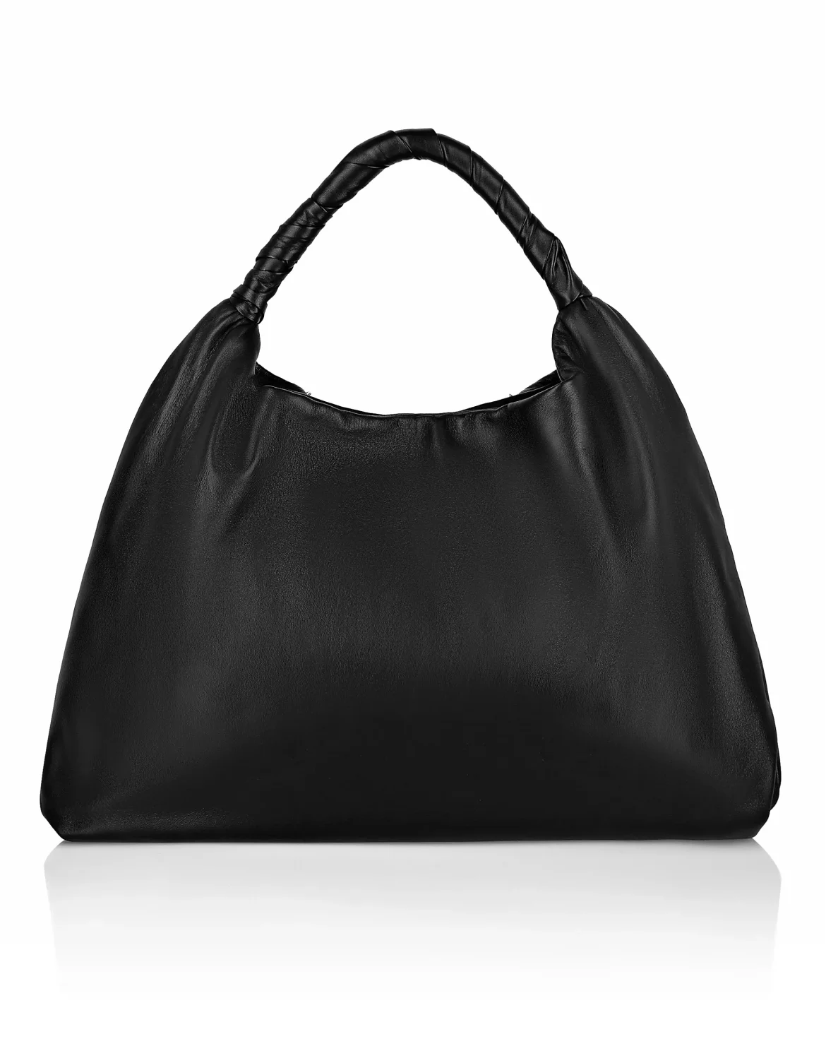 Leather Hobo Bag studs Monogram, цвет: Черный