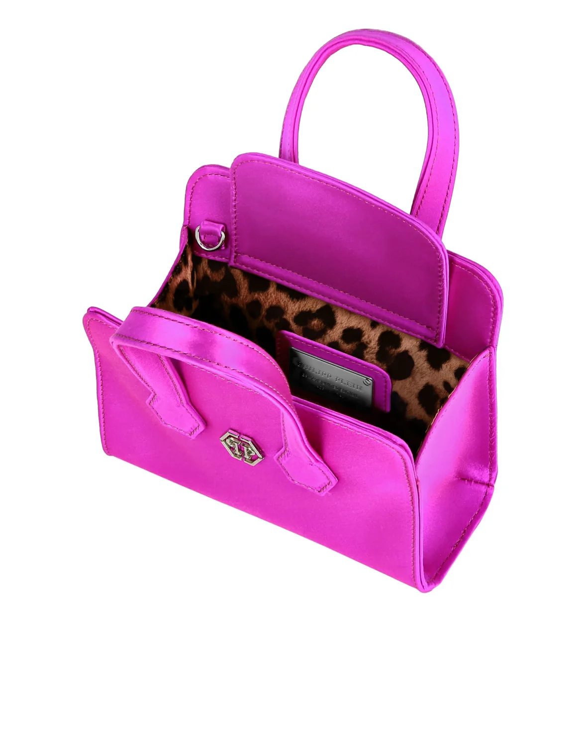 Satin Handle bag Iconic Plein, цвет: Розовый