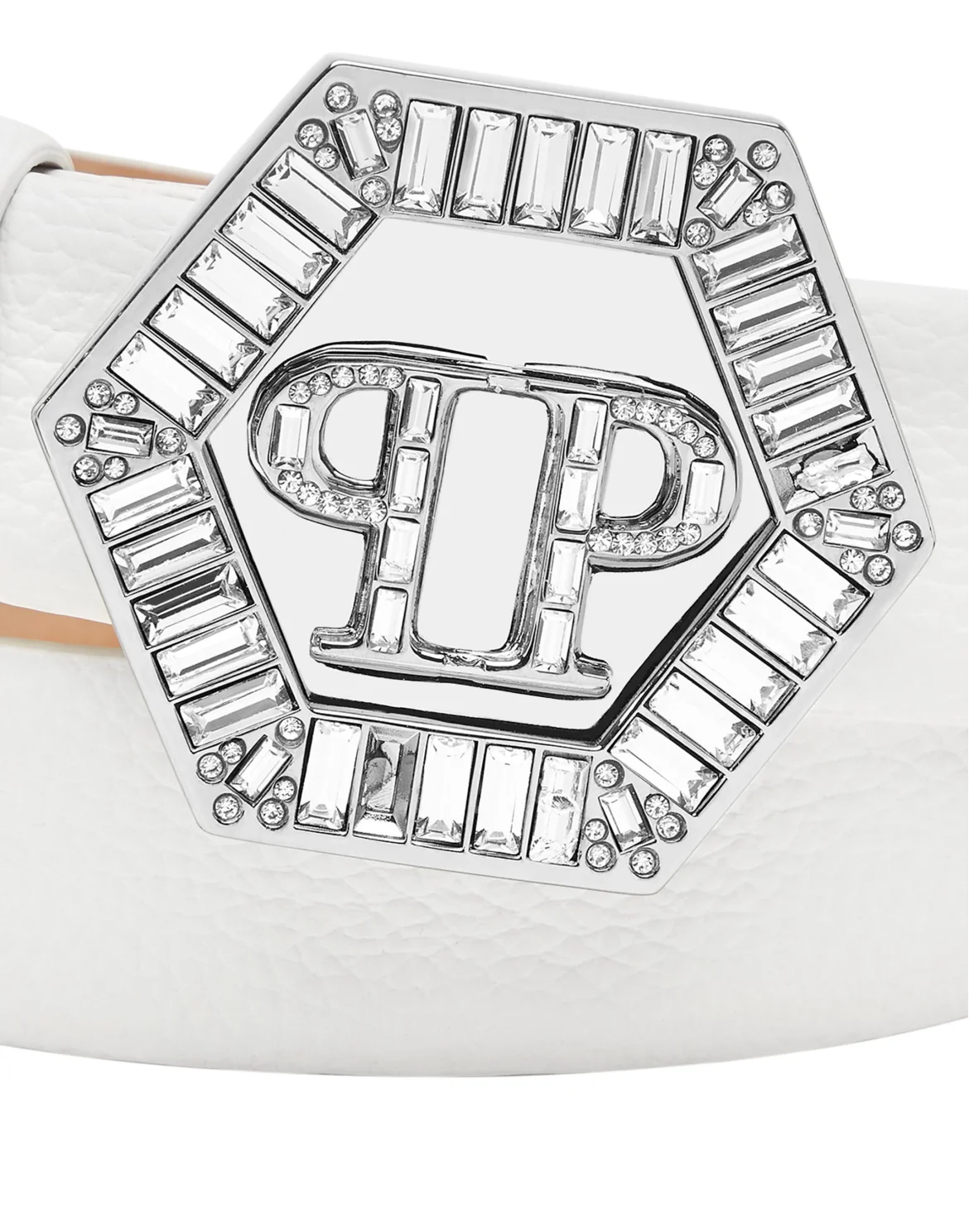 Leather Belt Iconic Plein, цвет: Белый