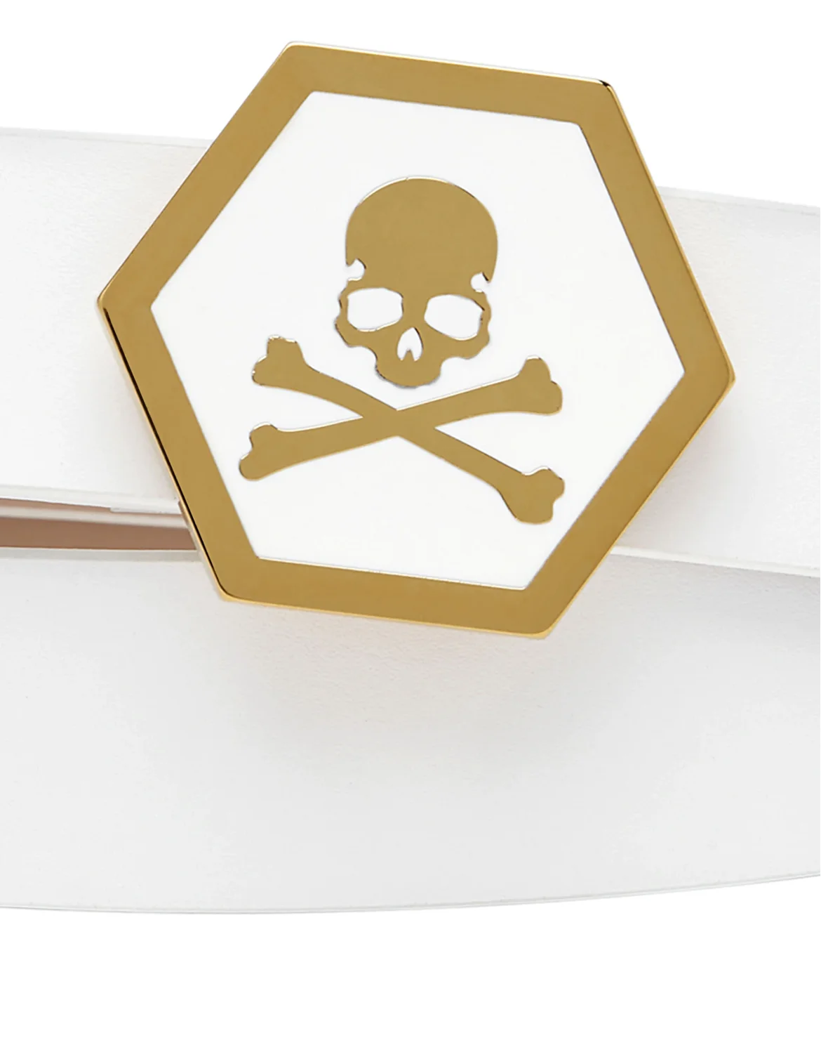 Leather Belt Skull, цвет: Белый