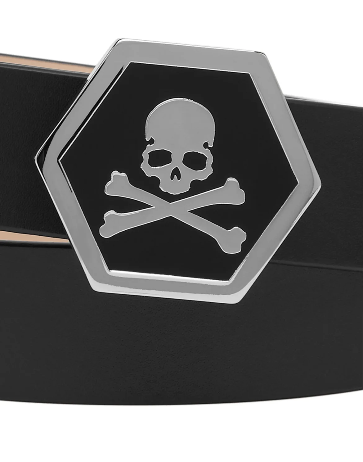 Leather Belt Skull, цвет: Черный