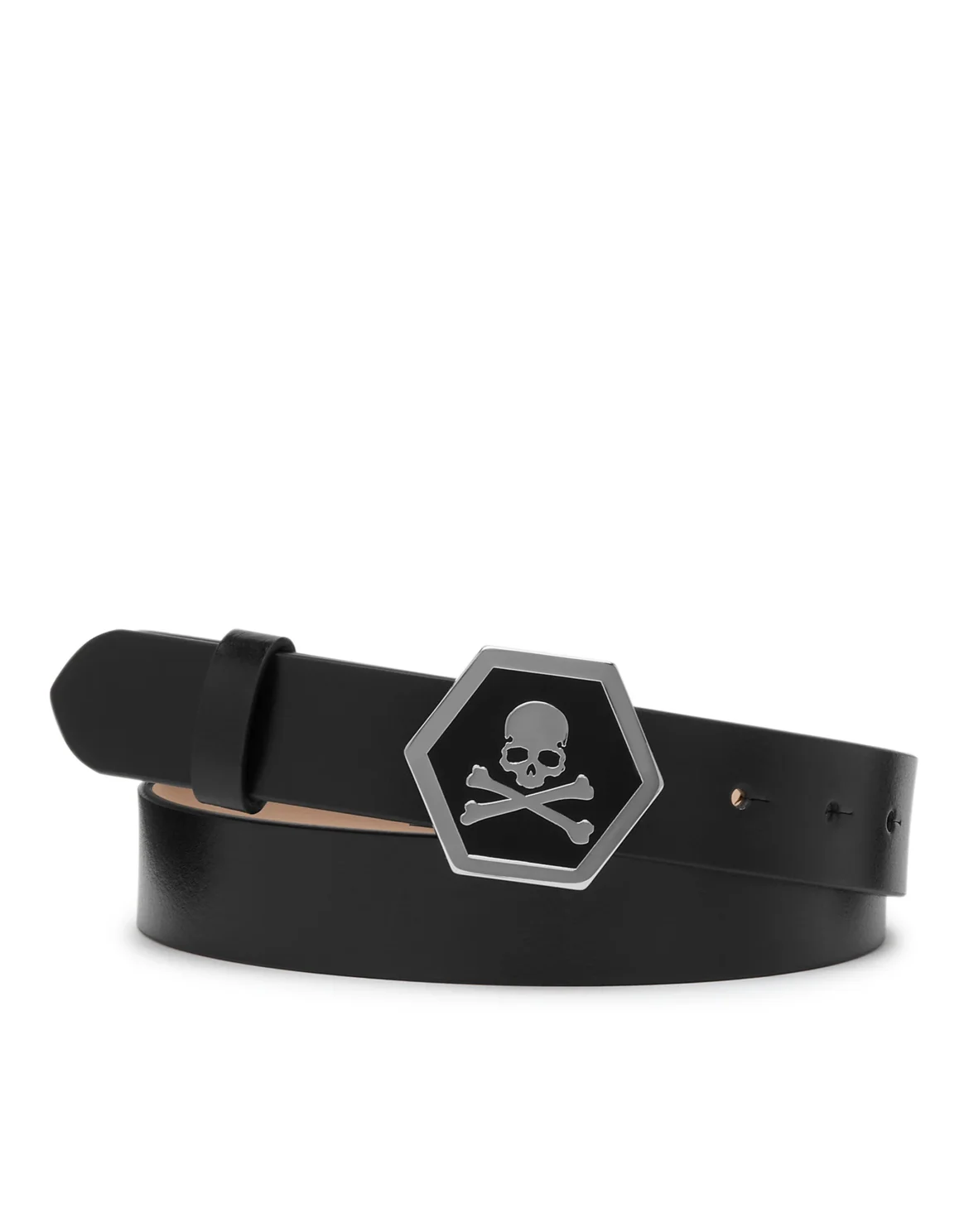 Leather Belt Skull, цвет: Черный