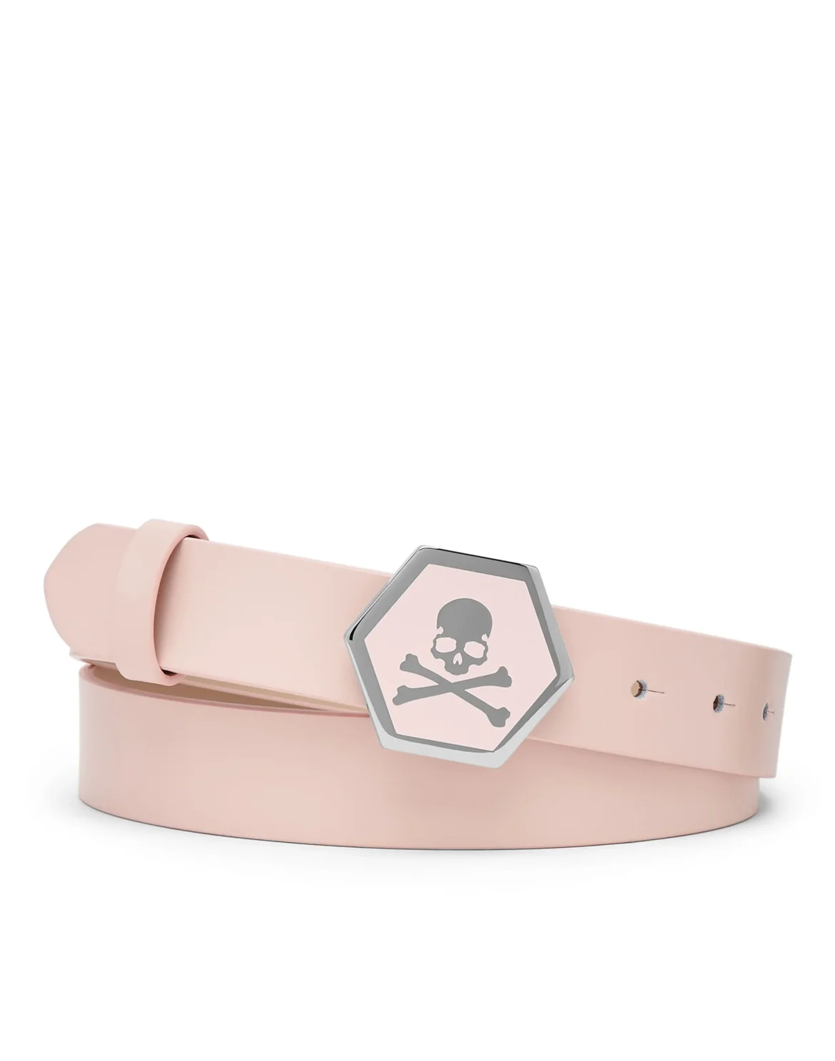 Leather Belt Skull, цвет: Розовый