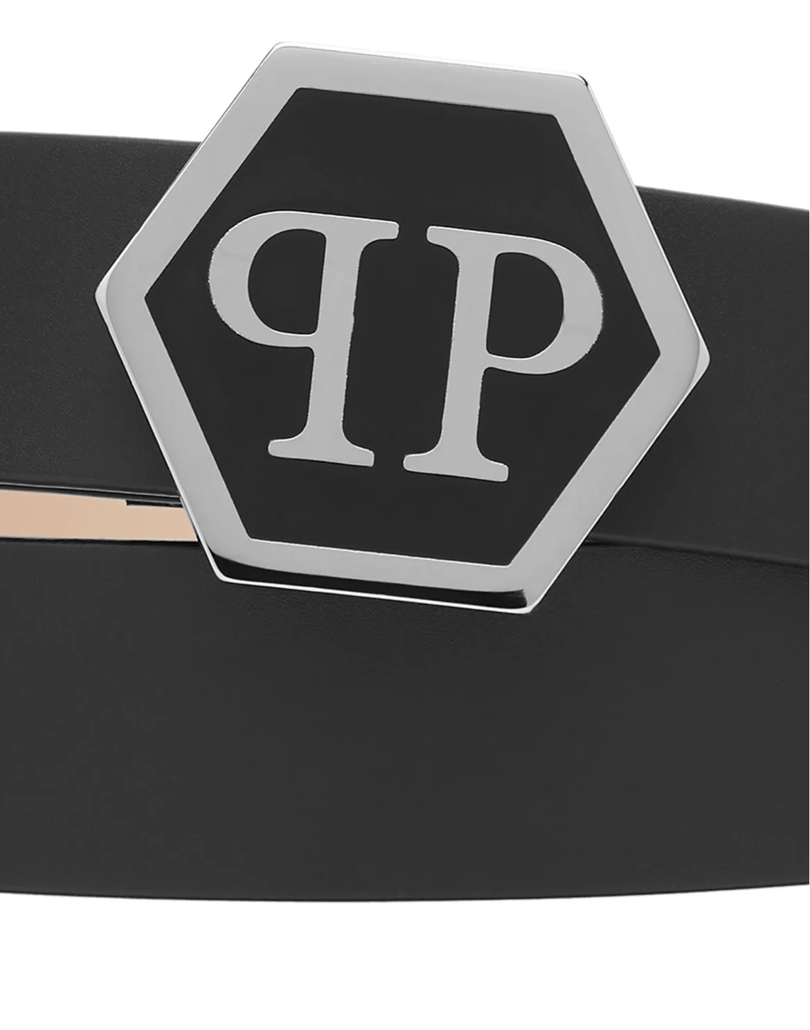 Leather Belt Hexagon, цвет: Черный