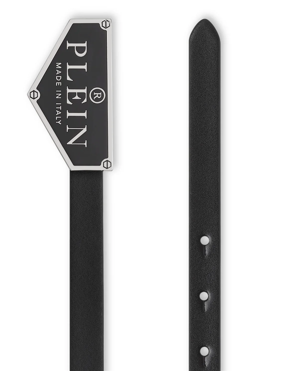 Leather Belt Iconic Plein, цвет: Черный