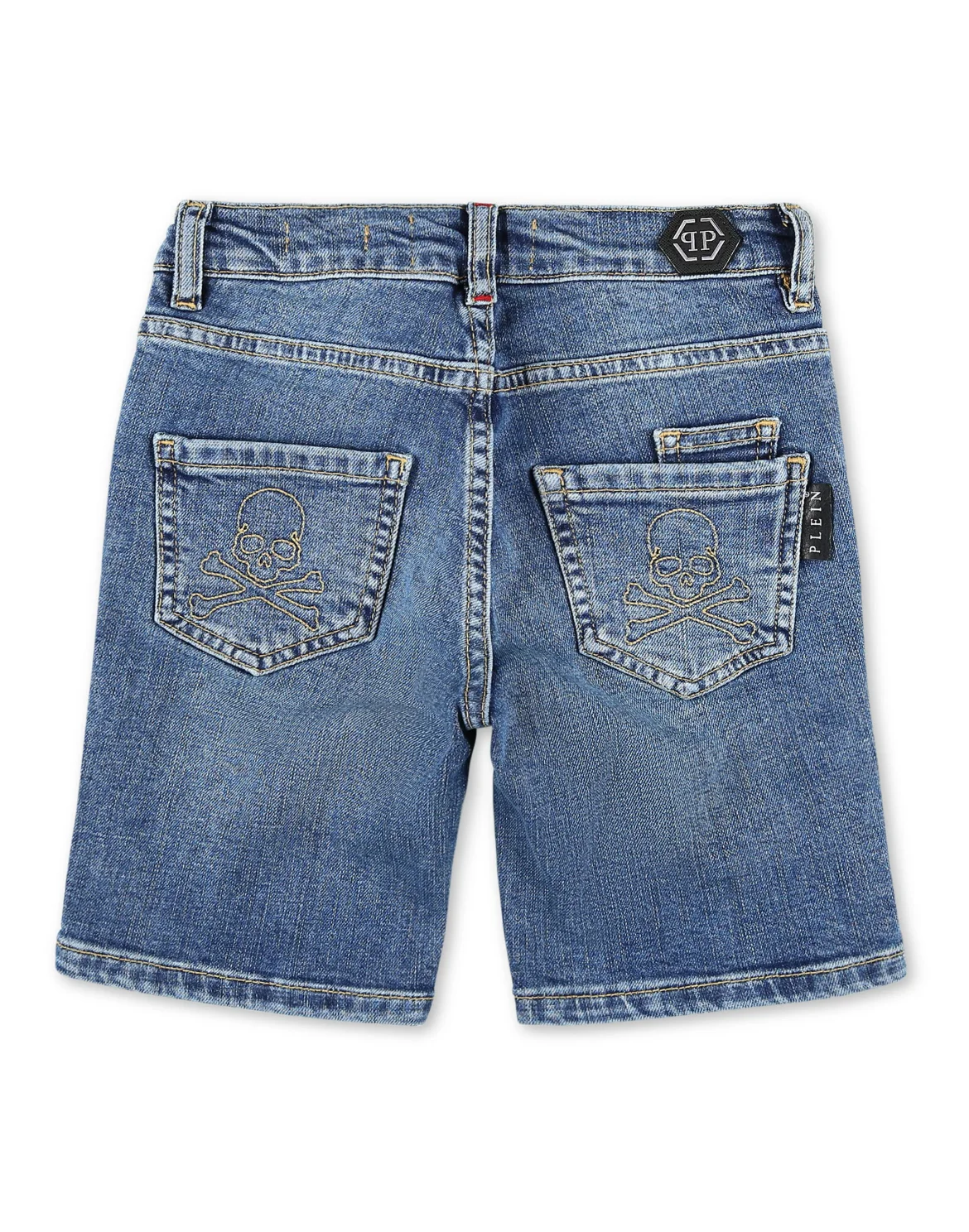 Denim Trousers Short Skull and Plein, цвет: Синий