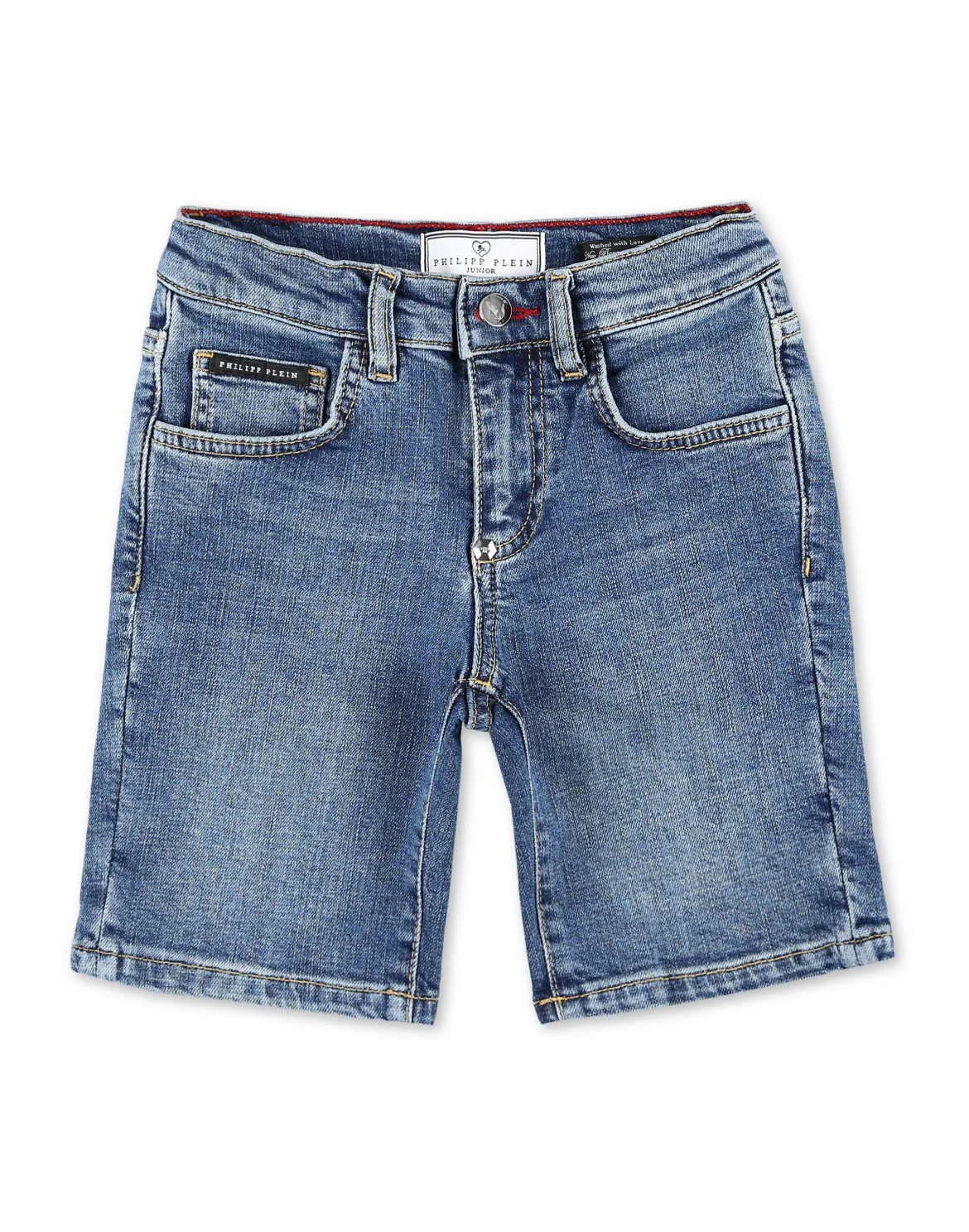 Denim Trousers Short Skull and Plein, цвет: Синий