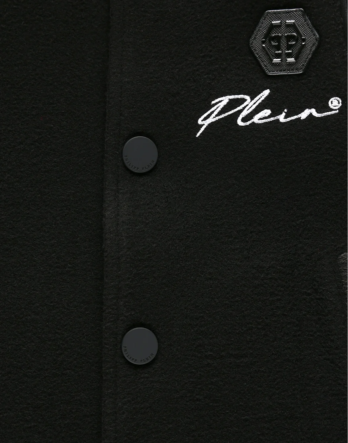 Leather Bomber Iconic Plein, цвет: Черный