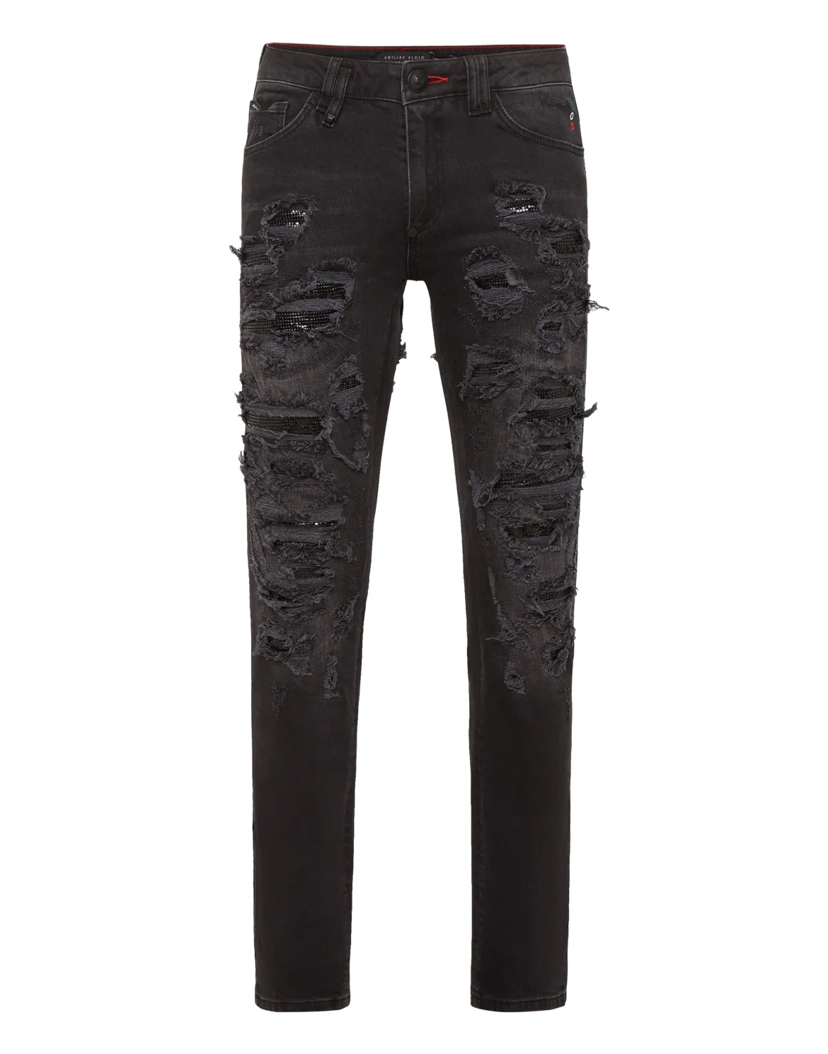 Denim Slim Fit with Metal mesh, цвет: Черный