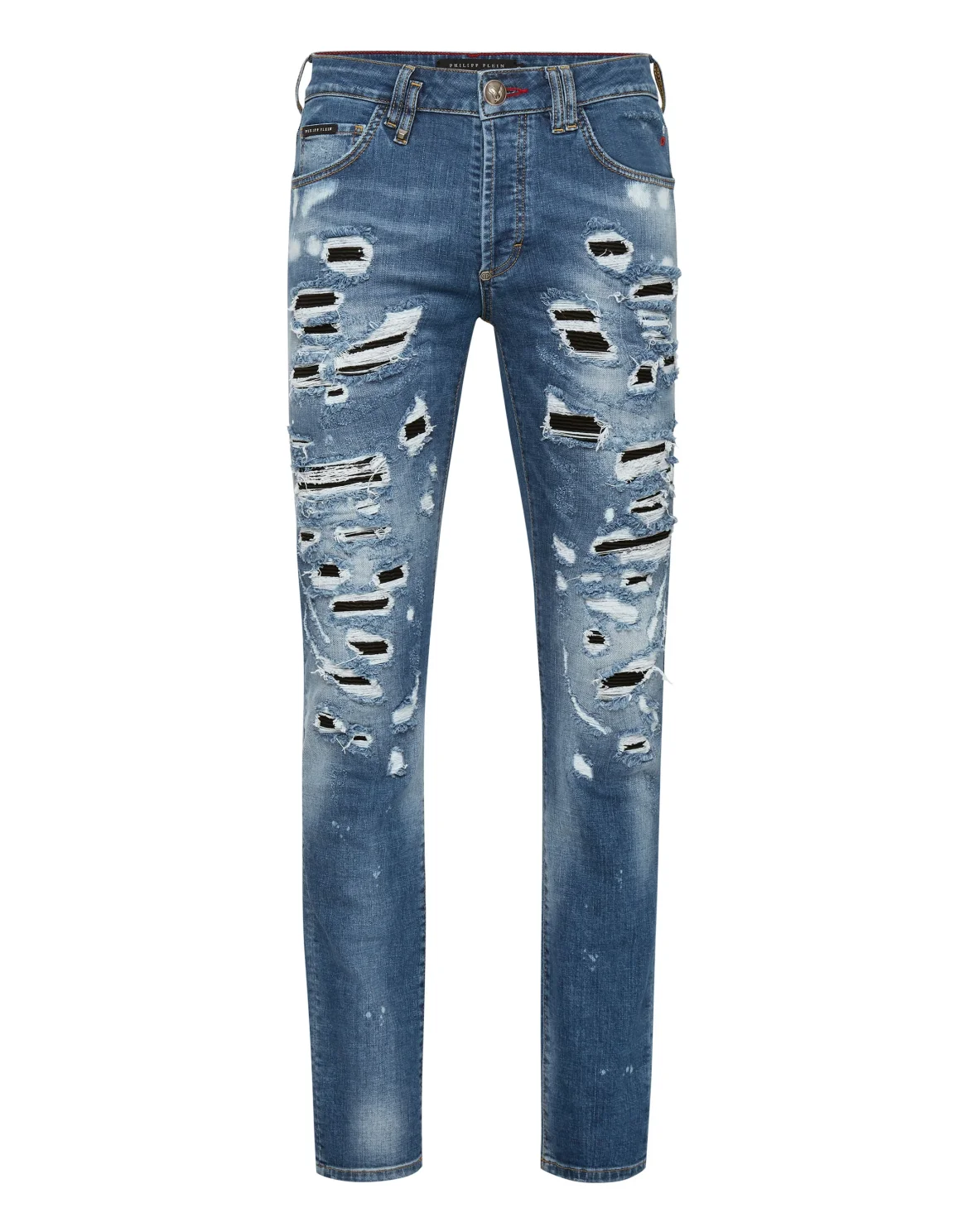 Denim Super Straight Cut Destroyed, цвет: Синий