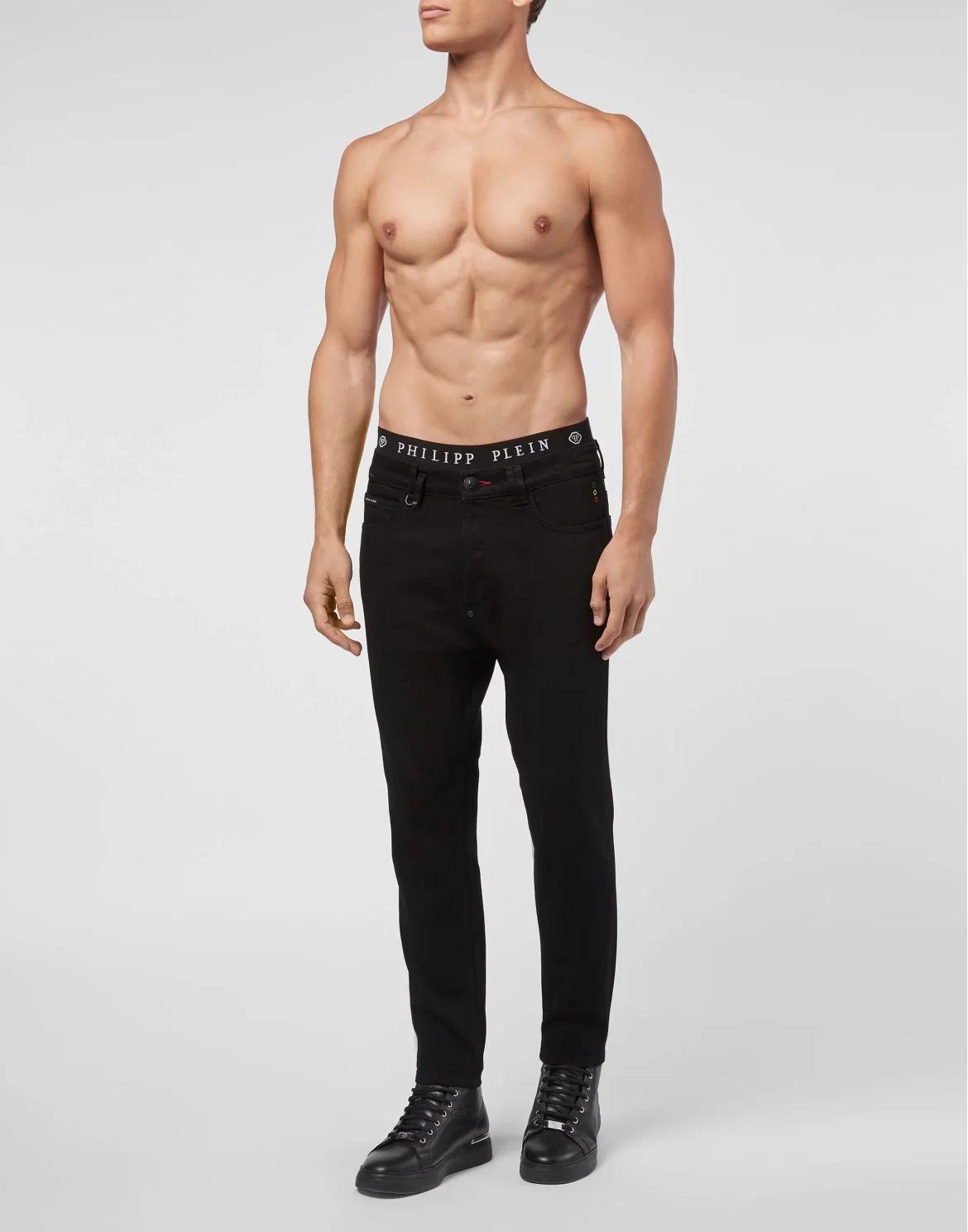 Denim Trousers Carrot Fit Iconic Plein, цвет: Черный