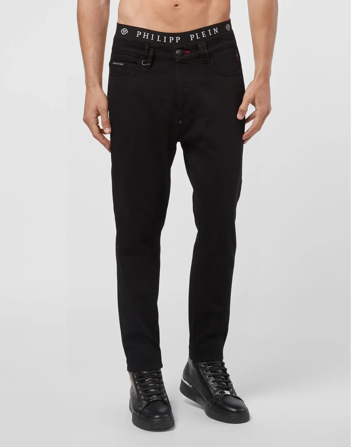 Denim Trousers Carrot Fit Iconic Plein, цвет: Черный